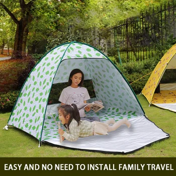 Защита от слънце и дъжд на открито, Преносим детска палатка, Голямо семейство 3-4 човека, Напълно автоматична палатка за пикник в парка