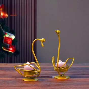 Златен Луксозен Сватбен Свещник Nordic Handmate Жълто Уникален Нов метален Свещник с Коледни Свещници Para Velas Decor