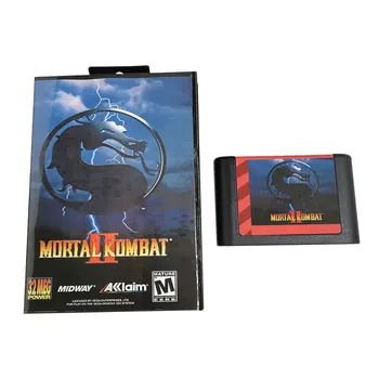 Игри касета Mortal Kombat II MD за 16-битови конзоли за игри NTSC и PAL