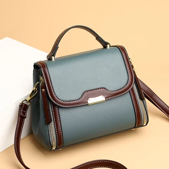 Качествена Кожена чанта XZAN, портфейл, Дамска чанта, Тенденция, Луксозна Дизайнерска чанта през рамо, Жените Брандираната чанта-Месинджър, Малка чанта