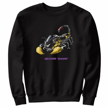 Класически японски мотоциклети свитшоты CBR 929RR В стил Преображение Скорпион, Нови Ежедневни мъжки пуловер от 100% памук, hoody с качулка