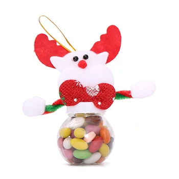 Коледен Снежен човек, банката за бонбони, Коледни Прозрачен Подарък контейнер, банка за Коледен декор Празнична маса SCVD889