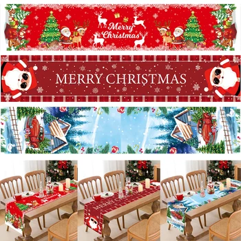 Коледна Настолна Песен Весела Коледна Украса За Дома 2023 Покривка Навидад Noel Kerst Коледни Подаръци За Нова Година 2024 Natal