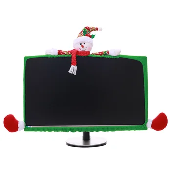 Коледна торбичка за монитор на компютъра Е творческа обстановка за компютъра да Прекарат Коледа с Дядо Коледа