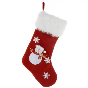 Коледни Чорапи с подсветка, Меки Дебели коледни чорапи, Подарък Чорапи, Еластичен Сладък Коледен декор, led отглеждане с Дядо Коледа
