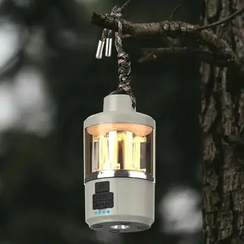 Лампа за къмпинг, USB Акумулаторна светодиодна пътна лампа, Уличен Преносим Водоустойчив Мини фенер за барбекю, шатра, инструменти