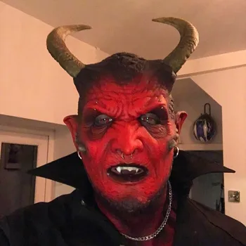 Латексова маска на Демон Реалистичен подарък за томбола, Зловеща играчка, страшни Маски, Маски на Дявола за Cosplay, Колективни декоративни маски за Хелоуин