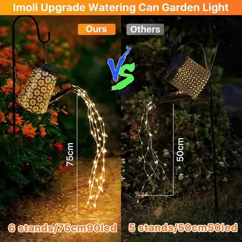 Лейка на слънчеви батерии, автоматично зареждане, не е необходимо окабеляване, выдолбленный слънчев чайник, лампа, гирлянди за украса на градината