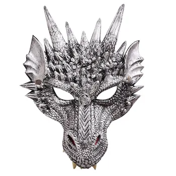 Маската на Dragon на Хелоуин, реквизит за Карнавала, маска от полиуретанова пяна, детска маска, без мирис, забавна маска, която симулира подпори Дракон