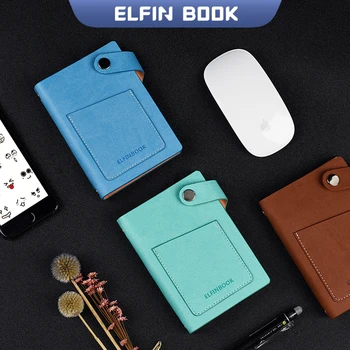 Мини-кожена книга Elfin book, стираемая влажна кърпа, приложение за смарт запис, Архивиране, замества Бизнес бележника