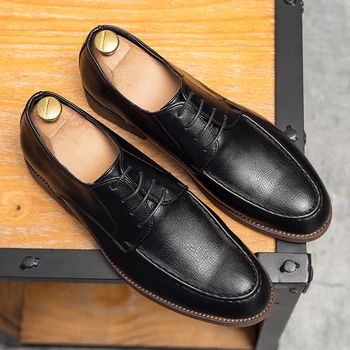 Мъжки Oxfords От естествена кожа, Модел обувки с Перфорации тип 