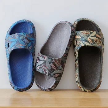 Мъжки джапанки на платформа, Домашни нескользящие чехли за баня, улични плажни сандали с дебело дъно, дизайнерски обувки на плоска подметка