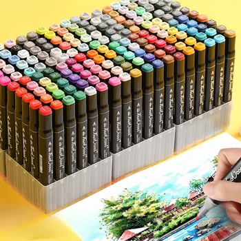 Набор от орел маркер химикалки 30 цвята, студентски, акварел дръжка, аниме, ръчно рисувани дръжка на маслена основа, Художествени аксесоари, графити