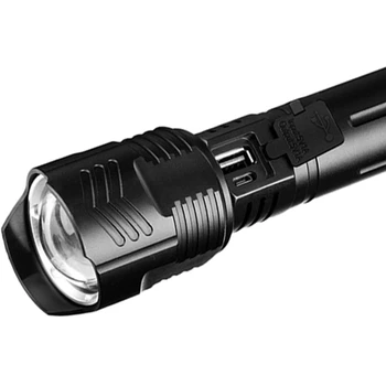 Нов XHP160 Мощен led фенерче с USB-подзарядкой, мащабиране факел IPX6, водоустойчива лампа-светкавица От 26650/18650
