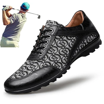 Нови Обувки за голф Lxury с Шипове, Мъжки Маратонки за Голф Размер Плюс 37-48, Дишаща Модел Обувки за голф играчи, Нескользящие Спортни Маратонки