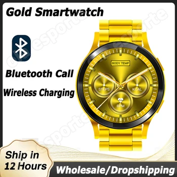 Новите Златни Смарт часовници за Мъже с Сърдечния Ритъм и Bluetooth-Разговори SmartWatch 2023 Новост За Huawei Gts3Pro Xiaomi IOS Android PK T800ultra Watch