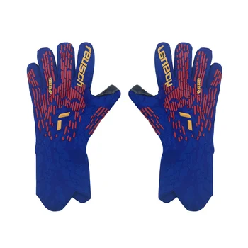 Ново записване, синьо-червени Вратарские ръкавици за възрастни, Вратарские ръкавици, 4 мм, Латекс футбол Футбол мини вратарские ръкавици