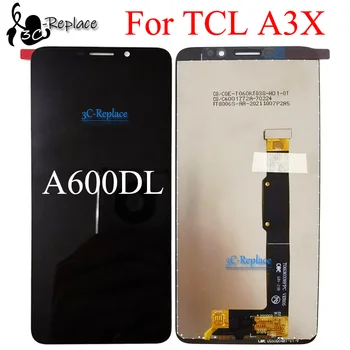 Оригинален черен 6,0 см за TCL A3X A600DL Замяна на тъчпад дигитайзер LCD дисплея