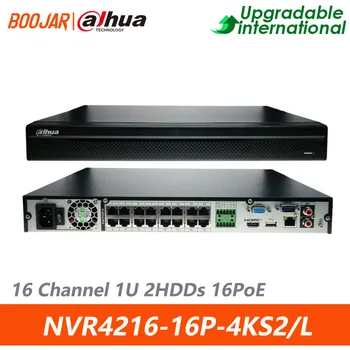 Оригинални видео рекордер Dahua NVR4216-16P-4KS2/L 16-канален 1U 2HDDs 16 PoE Мрежови видео Рекордер P2P дистанционно наблюдение на ONVIF и RTSP