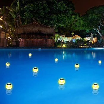 Плаващ лампа за басейна, което променя цвета си, Слънчевата светлина за басейна IP65, Водоустойчив уличен лампа за двор, 600 ма, за басейн за езерце с хидромасажна вана