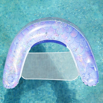 Плувен Матрак от PVC, пръстен за гмуркане с принтом в стил знаменитост Ins, пръстен за гмуркане с държач за напитки за почивка на плажа