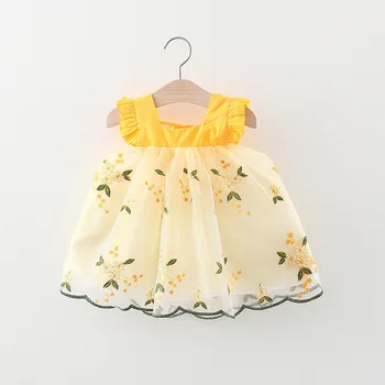 Сетчатое рокля за малки момичета, летни дрехи, рокля-пакет за малки момичета, Детски дрехи за летните рокли на Принцеса
