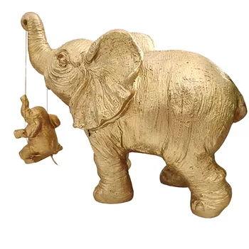 Симпатичните Фигурки на слон Статуята на Щастливия Слон Украса на Градината Статуя на всекидневна Интериор на спалнята