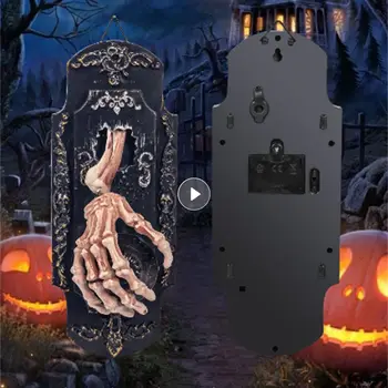 Система за заключване на вратите с пистолет, Класически Ретро-От духове Къща, Творческа украсата на къщата на Хелоуин, Забавен звънец, Светещи звук, Палавост