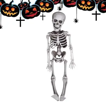 Скелет от катран В Реален Размер, Реалистични Човешки Кости С Подвижни Стави, Подпори за Хелоуин, Декор Гроб, Подпори За Фестивала на Призраци