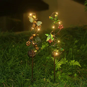 Слънчев колибри заземен лампа, осветителни украса, 600 ма, водни кончета, декоративни светлинни изделия, домашен декор за двора, градината, тревата