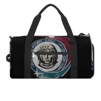 Спортна чанта CCCP Viara Gagarin, спортна чанта с обувки, Научна Мъжка чанта с изображение на Оксфорд, Новост, Пътна чанта за фитнес