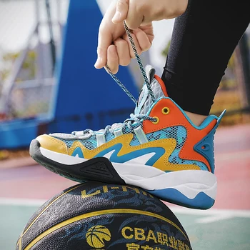 Съсипва-2288 Детски баскетболни обувки Модерен цвят с младежки баскетболни кроссовками, спортни маратонки Zapatillas