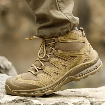 Тактически армейските обувки, Армейските фенове, мъжки високи спортни военни обувки за пустинята, градинска нескользящая износостойкая туризъм обувки