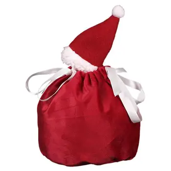 Тъканни пакети за Коледни подаръци с шнурком, Торбички за опаковане на празнични подаръци С шнурком, Модерен, Изискан Коледен подарък
