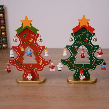 Украса за Коледната елха Творчески 3D Леки дървени декорации за Коледната елха За вашия desktop Коледен орнамент