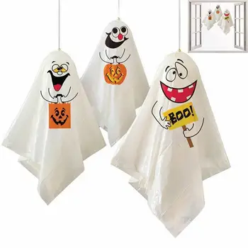 Хелоуин, призрак на открито, една зловеща украса за Хелоуин, Летящи призраци, летящи призраци, зловеща аксесоари за парти на Хелоуин