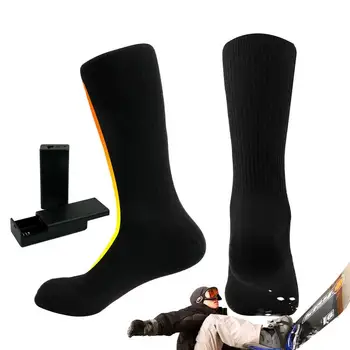 Чорапи С подгряване Електрически Чорапи С топъл Акумулаторни Меки зимни Термални чорапи за къмпинг, спорт на открито, разходки