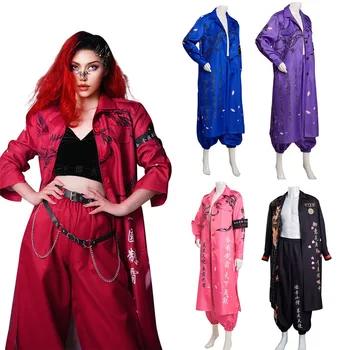 Японското кимоно, Костюм за Cosplay, Лилава козина, Панталони за възрастни жени, Маскировочная дрехи, Кралят костюм за Хелоуин